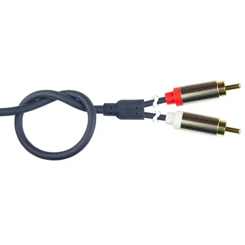 Kabelmeister® Audio Anschlusskabel SmartFLEX,3,5mm Klinkenstecker gewinkelt an 2x RCA/Cinch Stecker, dunkelblau, 3m Kabelmeister® Audio Anschlusskabel SmartFLEX,3,5mm Klinkenstecker gewinkelt an 2x RCA/Cinch Stecker, dunkelblau, 3m