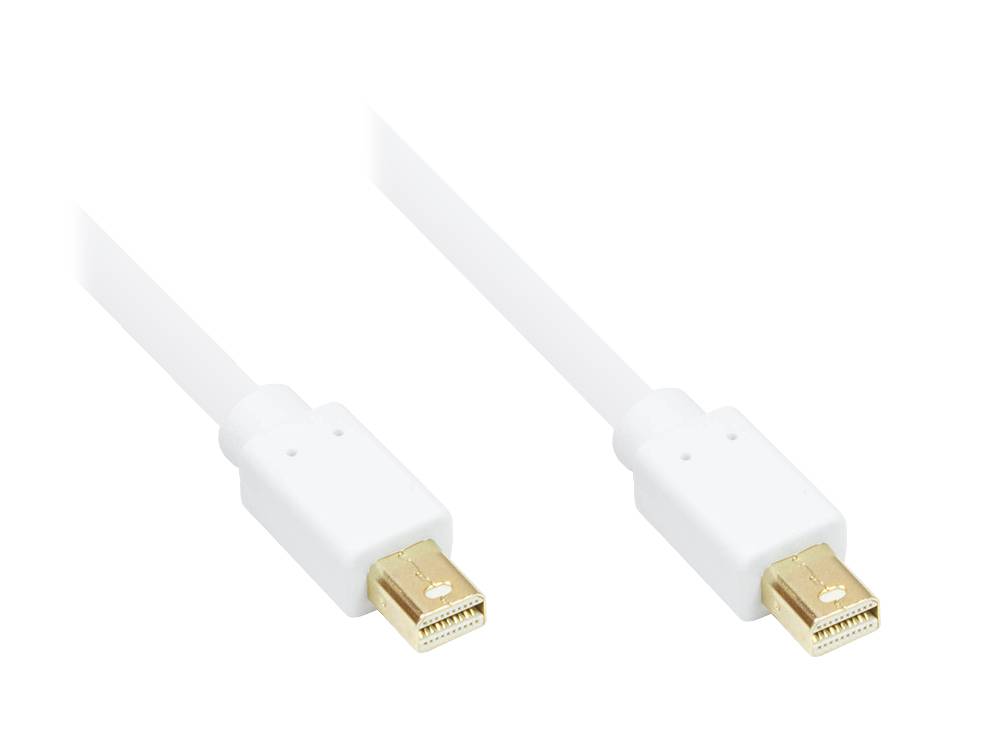 Kabelmeister® Anschlusskabel Mini DisplayPort 1.1, Stecker beidseitig, vergoldet, weiß, 7m