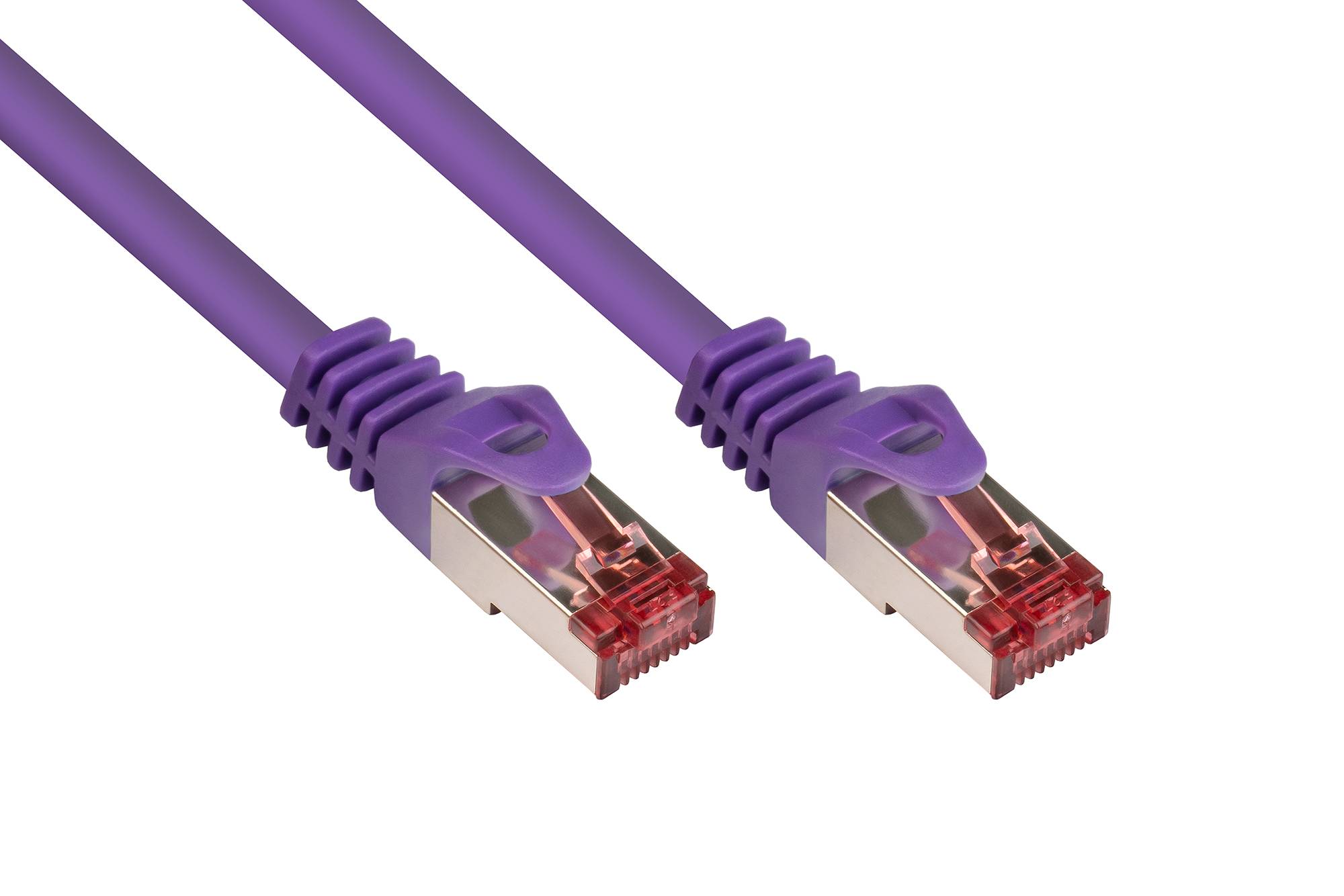 Kabelmeister® RNS® Patchkabel mit Rastnasenschutz, Cat. 6, S/FTP, PiMF, PVC, 250MHz, violett, 25m
