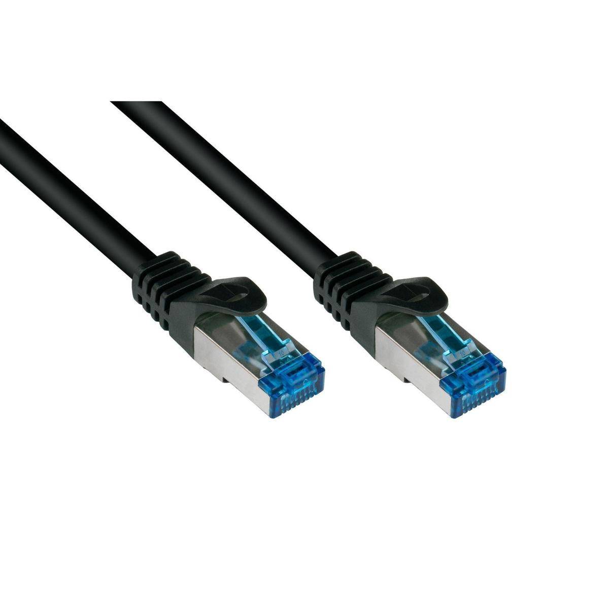 SO-36009 - Patchkabel Cat.6a, S/FTP, 0.25m, schwarz