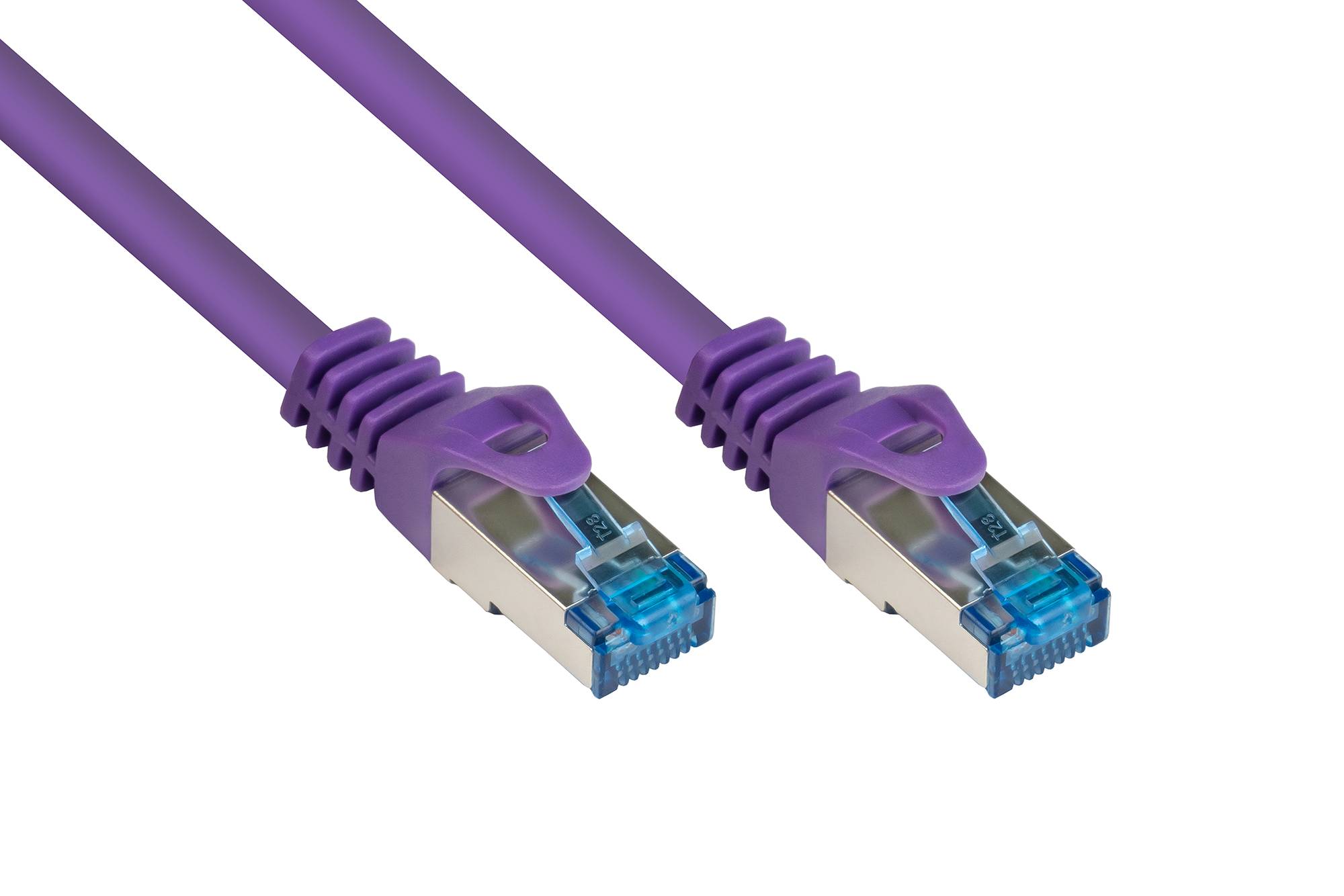 kabelmeister® Patchkabel, Cat. 6A, S/FTP, PIMF, halogenfrei, 500MHz, violett, 1,5m