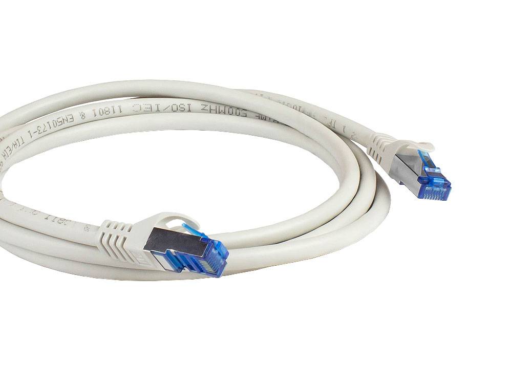 Kabelmeister® Patchkabel SmartFLEX, Cat.6A, S/FTP, halogenfreier TPE-Kabelmantel, UV-beständig, 500MHz, CU, grau, 25m