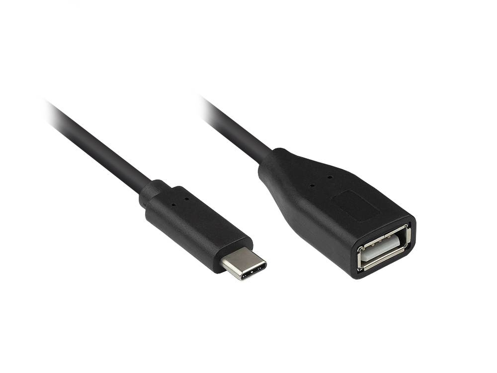 Good Connections 2511-OTG2 - 0,1 m - USB C - USB A - USB 2.0 - 480 Mbit/s - Schw