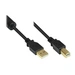 Kabelmeister® Anschlusskabel USB 2.0 Stecker A an Stecker B, mit Ferritkern, vergoldet, schwarz, 2m Kabelmeister® Anschlusskabel USB 2.0 Stecker A an Stecker B, mit Ferritkern, vergoldet, schwarz, 2m