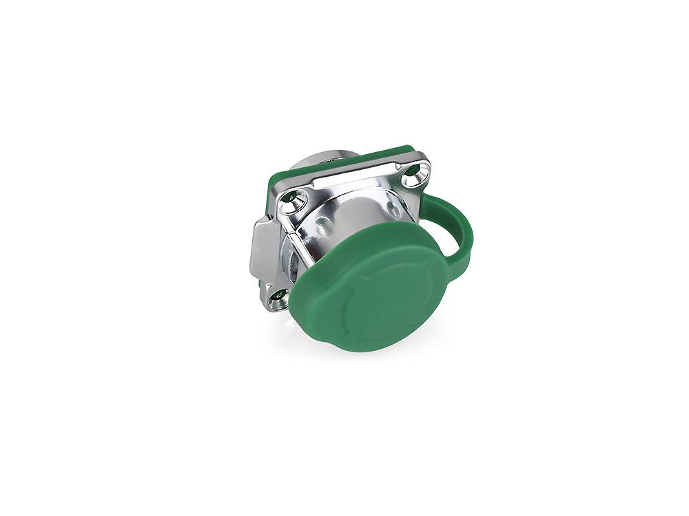 Good Connections® Industrie-Steckverbinder S1 - LWL Durchführungskupplung mit Flansch, Buchse LC beidseitig, Metall