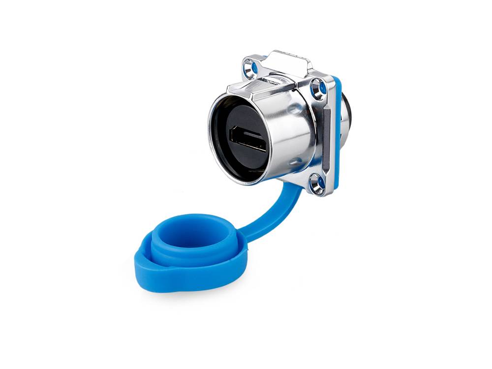 Industrie-Steckverbinder S1 - Power (5-Pin) Durchführungskupplung mit Flansch, Lötanschluss, Metall, M20, IP65/67, Good Connections®