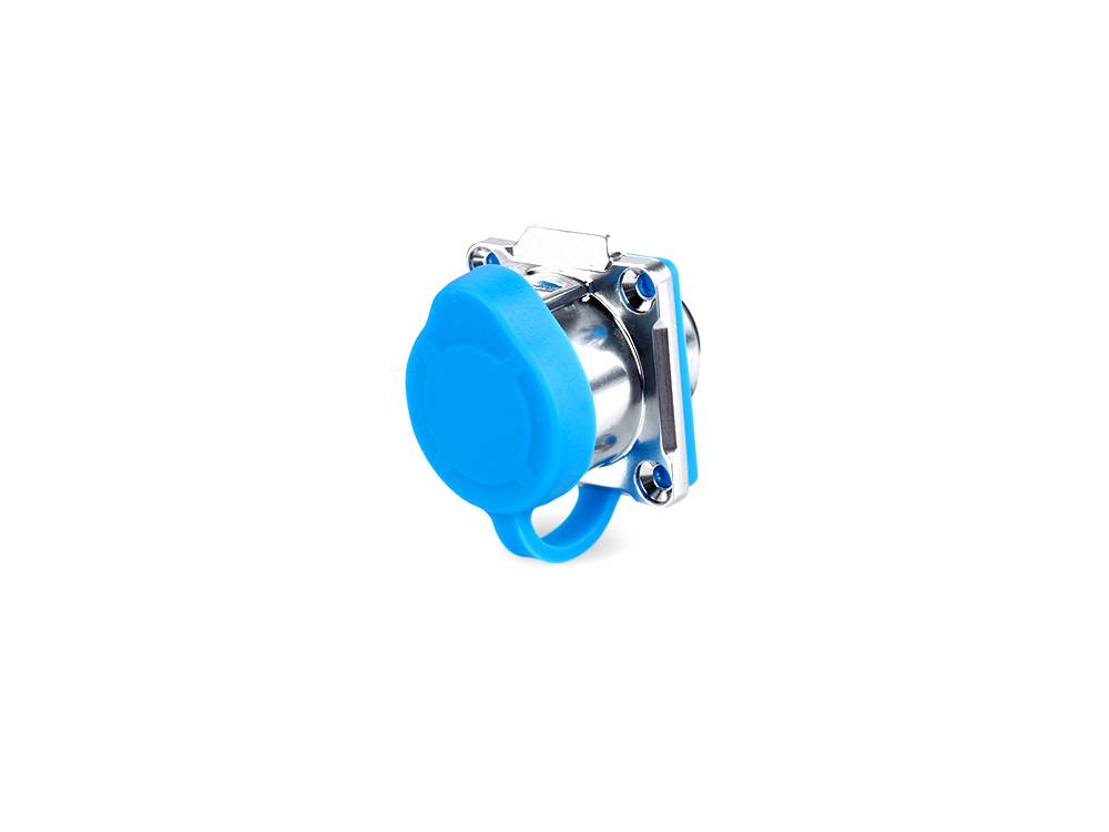 Good Connections® Industrie-Steckverbinder S1 - HDMI Durchführungskupplung mit Flansch, Buchse A beidseitig, Metall, M24