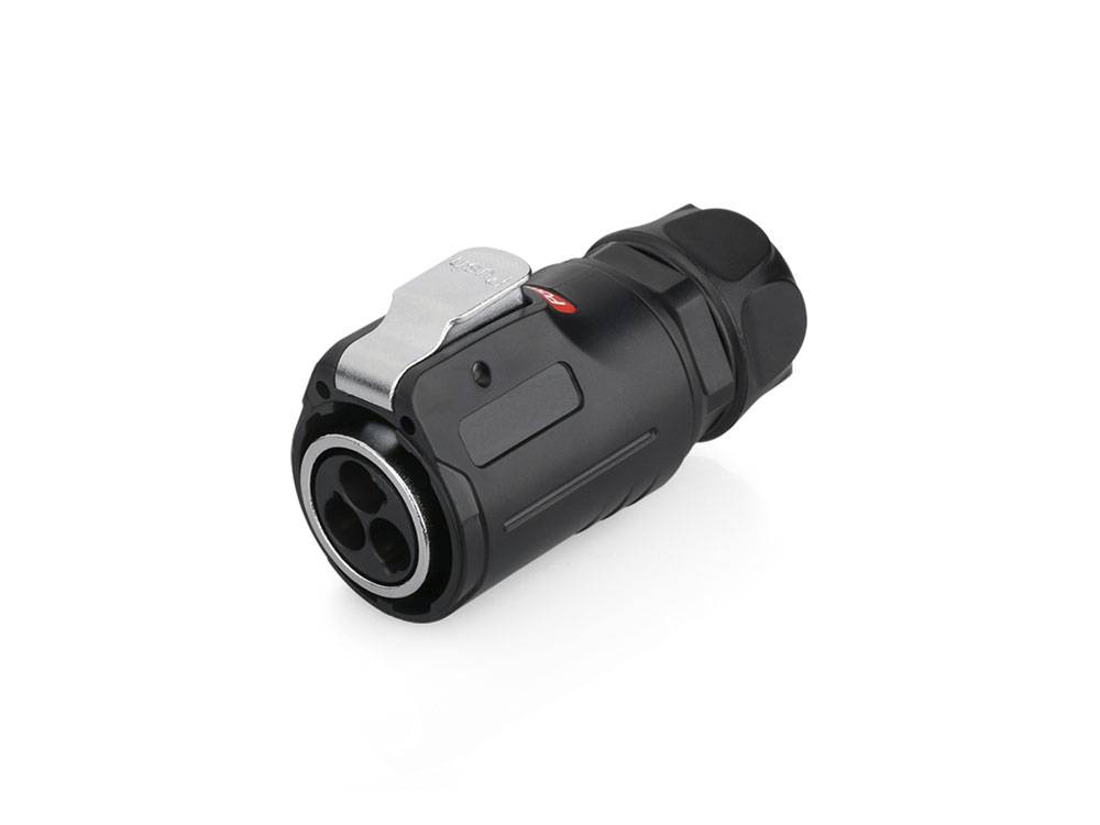 Good Connections® Industrie-Steckverbinder S1 - Power (3-Pin) Stecker mit Klick-Arretierung an Lötanschluss, M24