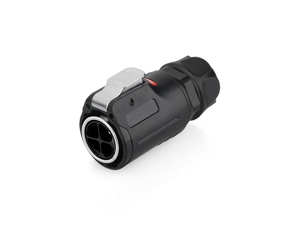 Good Connections® Industrie-Steckverbinder S1 - Power (4-Pin) Stecker mit Klick-Arretierung, Lötanschluss, M24, IP65/67