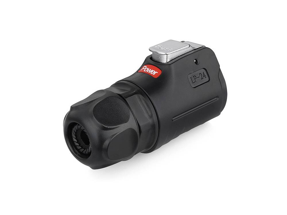 Good Connections® Industrie-Steckverbinder S1 - Power (4-Pin) Stecker mit Klick-Arretierung, Lötanschluss, M24, IP65/67