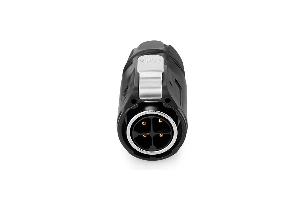 Good Connections® Industrie-Steckverbinder S1 - Power (4-Pin) Stecker mit Klick-Arretierung, Lötanschluss, M24, IP65/67
