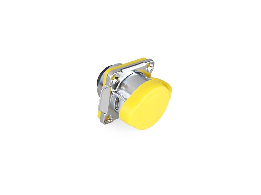 Good Connections® Industrie-Steckverbinder S1 - RJ45 Durchführungskupplung mit Flansch, RJ45 Buchse beidseitig, Metall