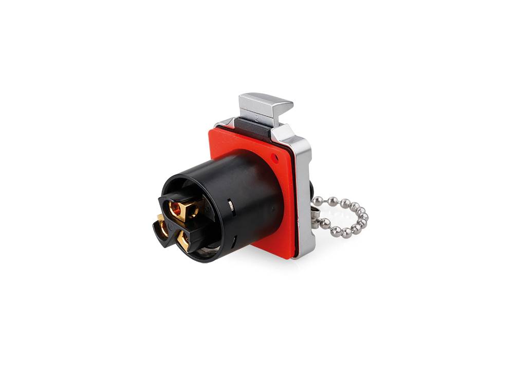 Good Connections® Industrie-Steckverbinder S2 - PowerDurchführungskupplung mit Arretierung und Flansch, Schraubanschluss