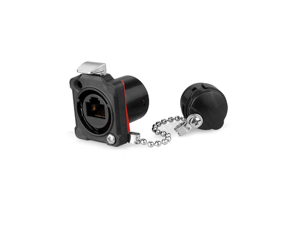 Good Connections® Industrie-Steckverbinder S2 - RJ45 Durchführungskupplung mit Arretierung, RJ45 Buchse beidseitig