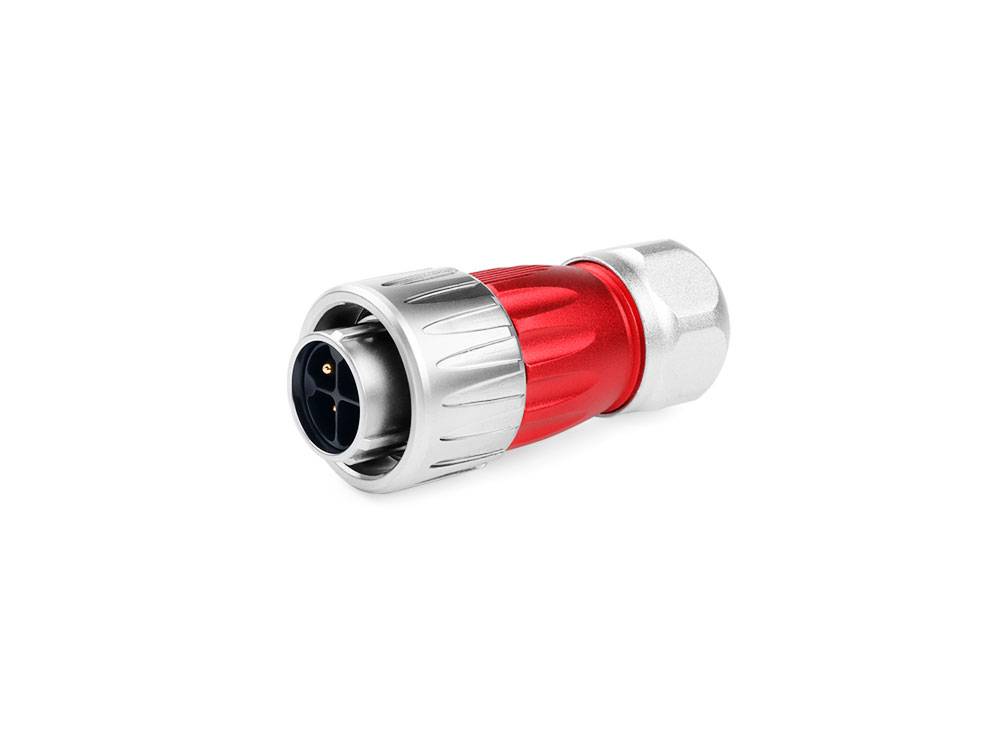 Good Connections® Industrie-Steckverbinder S3 - Power (4-Pin) Stecker mit Kabelverschraubung, Lötanschluss, Bajonett