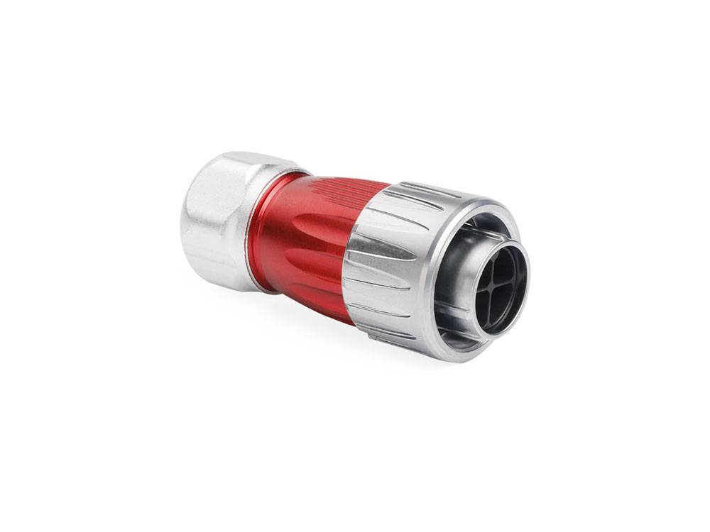 Good Connections® Industrie-Steckverbinder S3 - Power (4-Pin) Stecker mit Kabelverschraubung, Lötanschluss, Bajonett