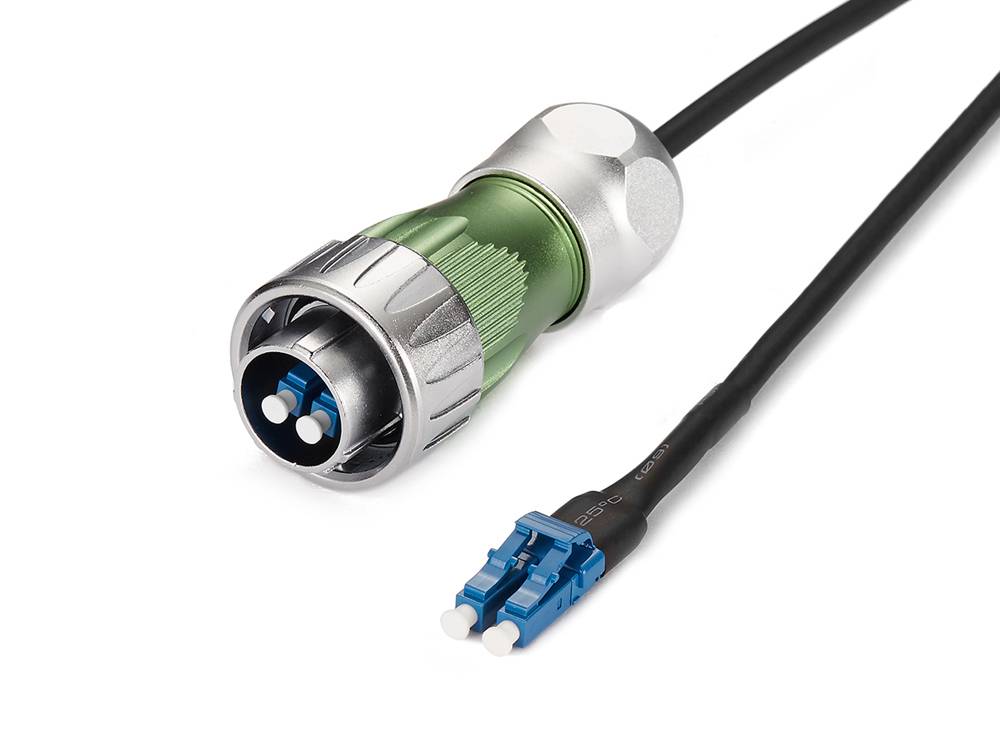 Good Connections® Industrie-Steckverbinder S3 - LWL Kabel, Stecker LC mit Kabelverschraubung an Stecker LC, Bajonett, 3m
