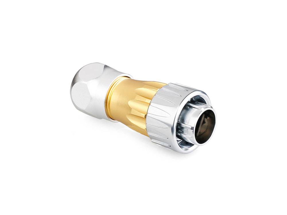 Good Connections® Industrie-Steckverbinder S3 - Stecker mit Kabelverschraubung, Aussparung für RJ45 Stecker, Bajonett