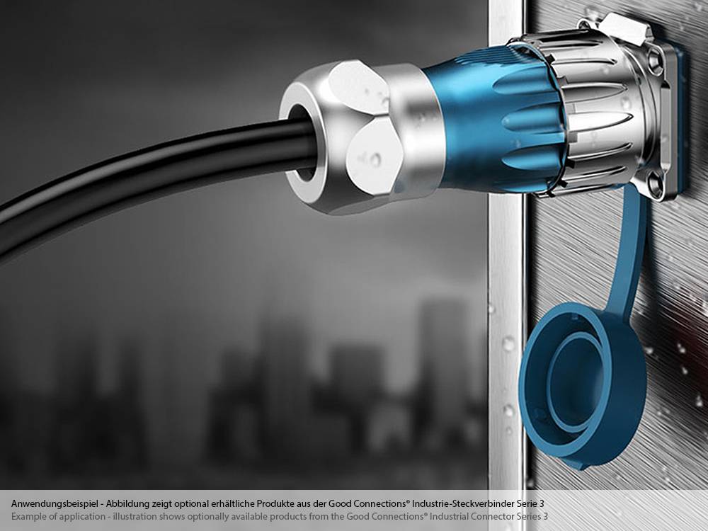 Good Connections® Industrie-Steckverbinder S3 - USB 3.0 Kabel, Stecker A mit Kabelverschraubung an Stecker A