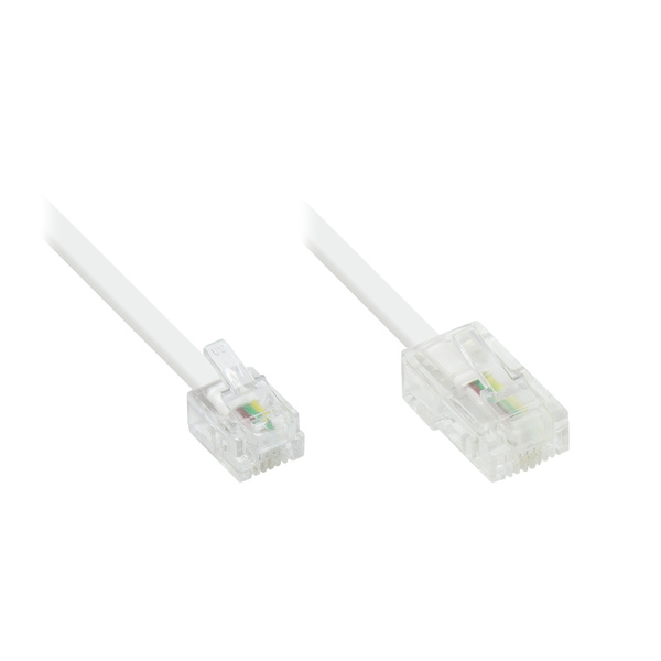 Good Connections® DSL Modem Kabel RJ11 / RJ45 weiß 10m