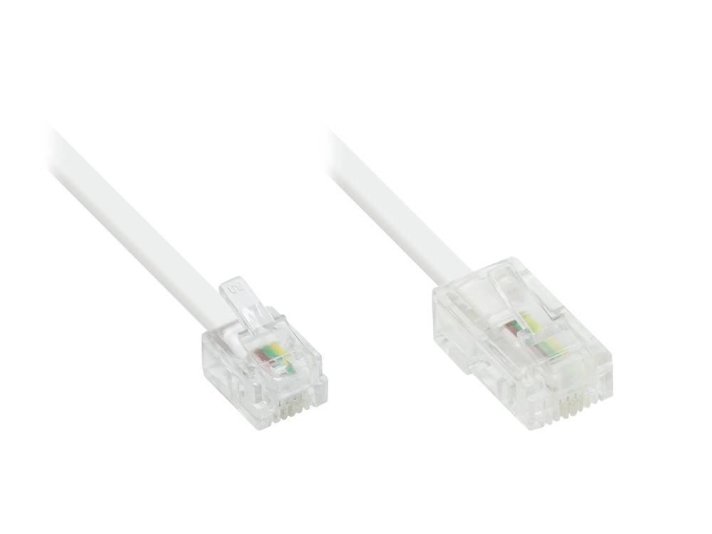 Good Connections® DSL Modem Kabel RJ11 / RJ45, weiß, 10m