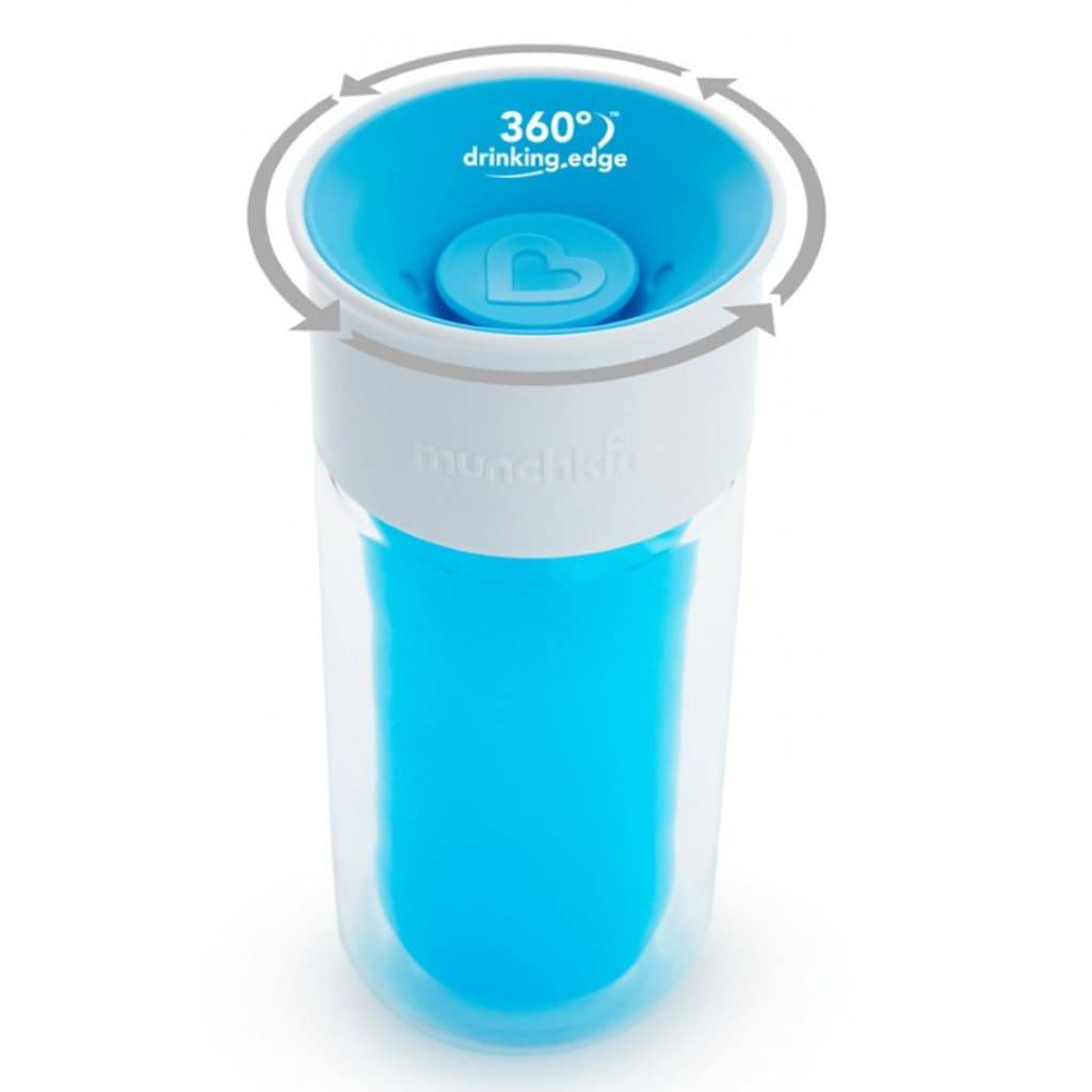 Munchkin Isolierter Trinkbecher Miracle 360° Personalisierbar Blau