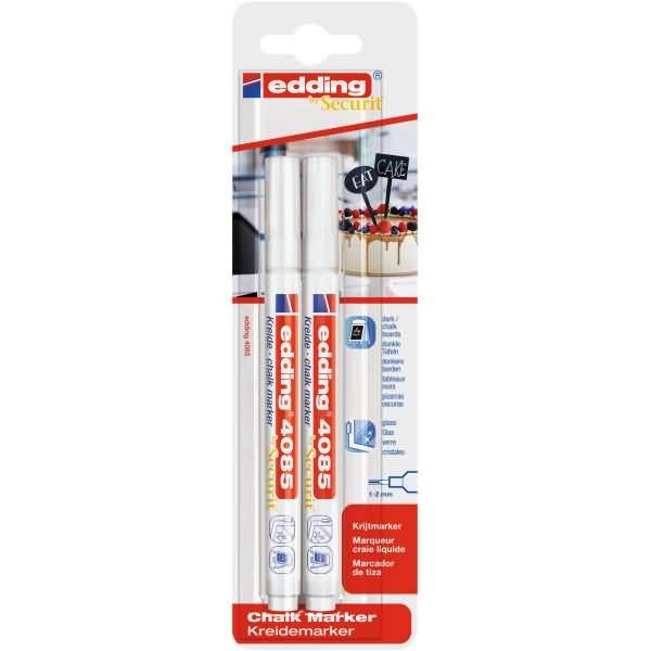 Kreidemarker edding 4085 2er-Blister weiß
