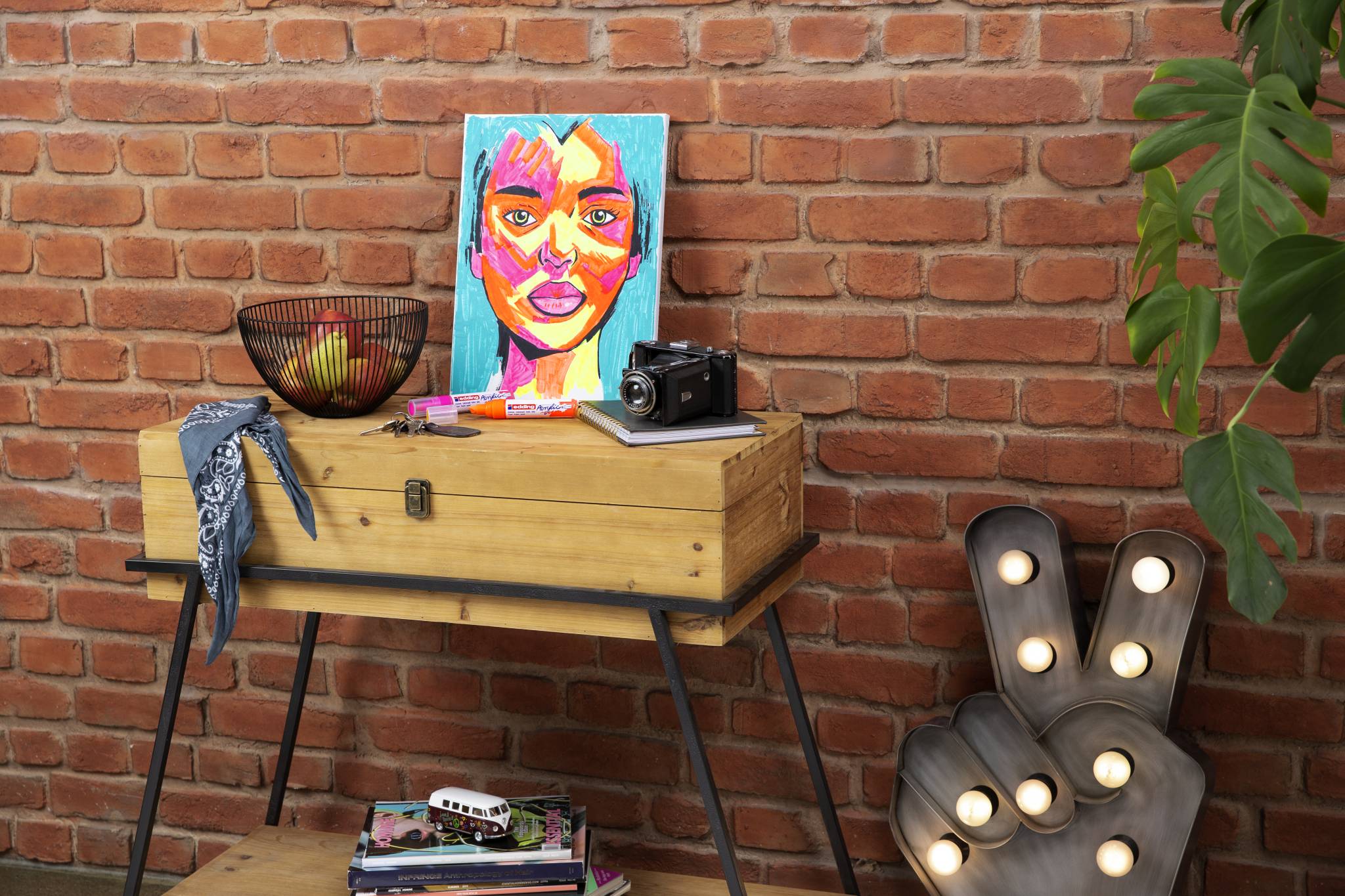 edding 5000 Acrylmarker breit neongelb