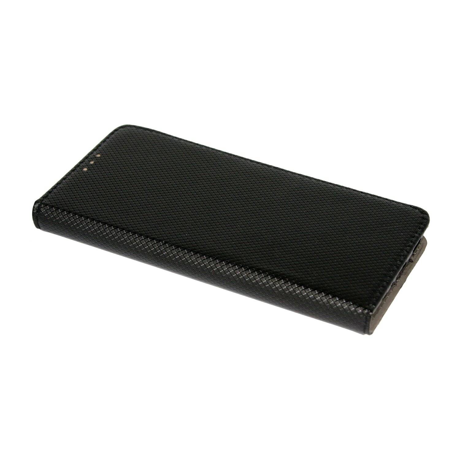 Buch Tasche "Smart" für SAMSUNG GALAXY A22 4G ( A225F ) Handy Hülle Schutzhülle mit Standfunktion, Kartenfach Schwarz