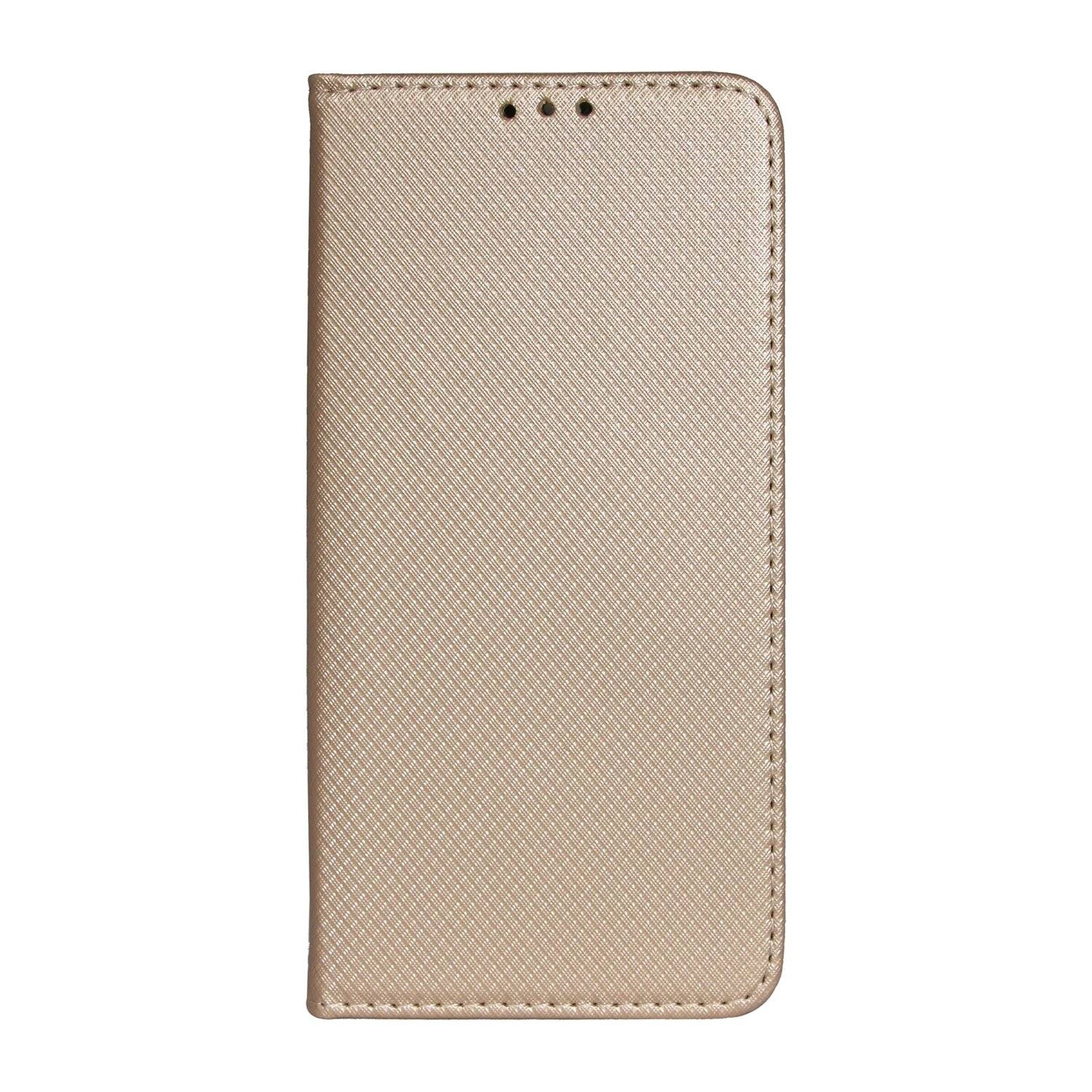 Buch Tasche "Smart" für SAMSUNG GALAXY A22 4G ( A225F ) Handy Hülle Etui Schutzhülle mit Standfunktion, Kartenfach Gold