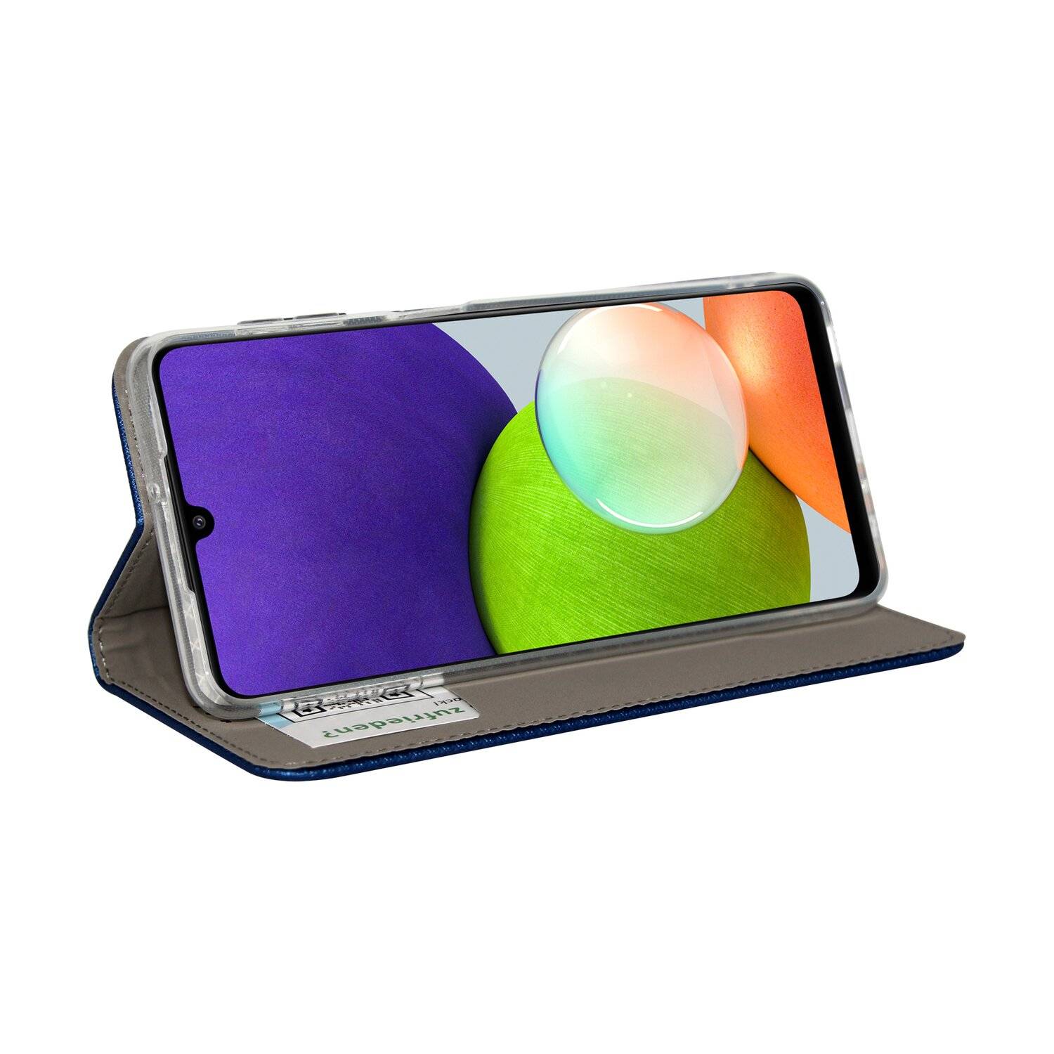 Buch Tasche "Smart" für SAMSUNG GALAXY A22 5G ( A226B ) Handy Hülle Etui Schutzhülle mit Standfunktion, Kartenfach Blau