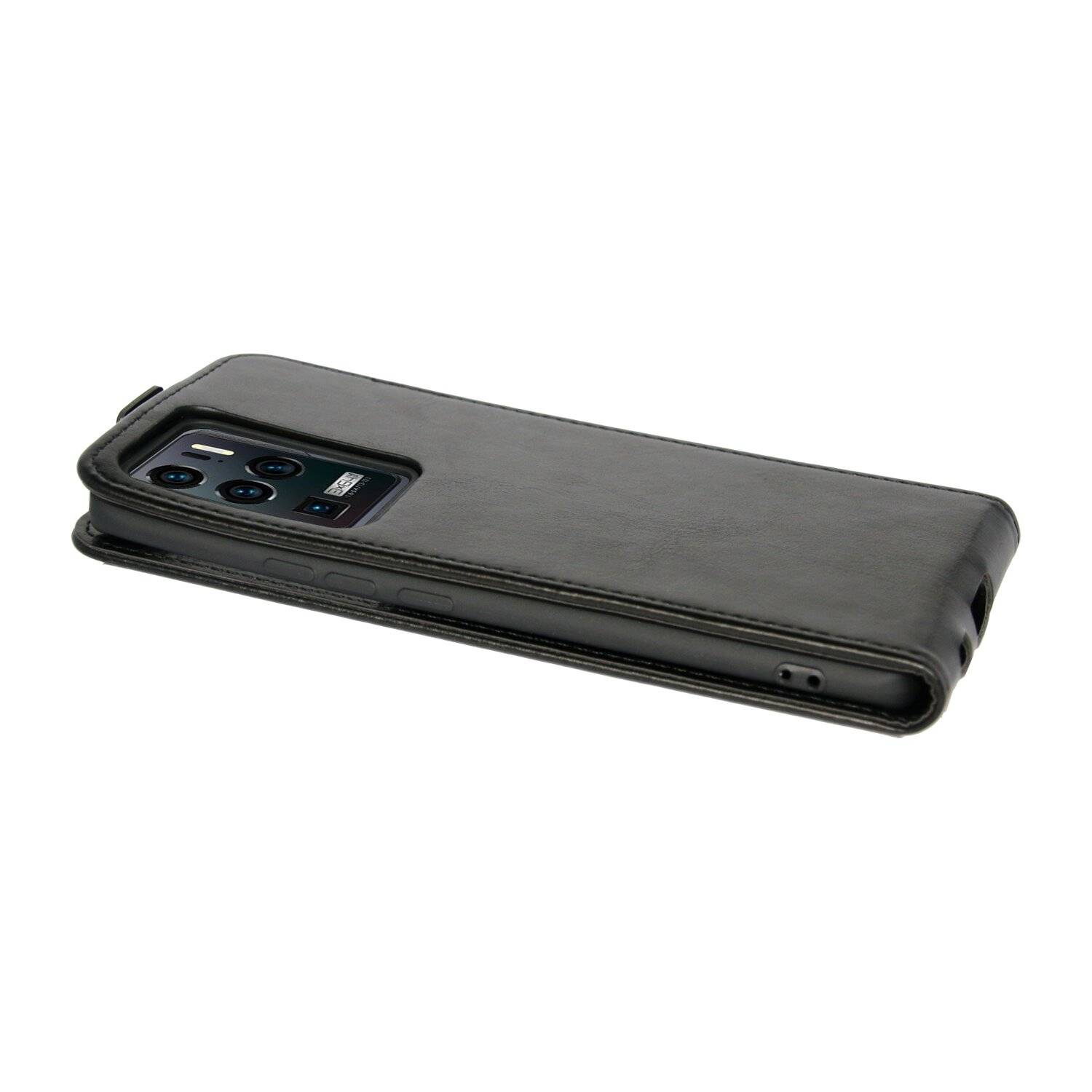 Flip Case kompatibel mit ZTE AXON 30 ULTRA Handy Tasche vertikal aufklappbar Schutzhülle Klapp Hülle Schwarz