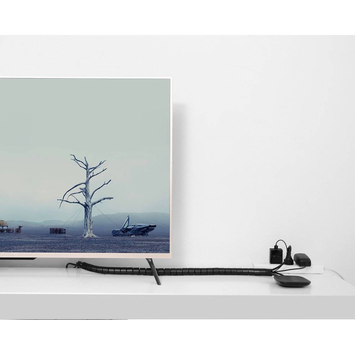 Ugreen 1.5m Maskenkabel Organizer Flexible Kabelabdeckung Schutzrohr DIA 25mm Kabelschutz Kabelmanagement, schwarz