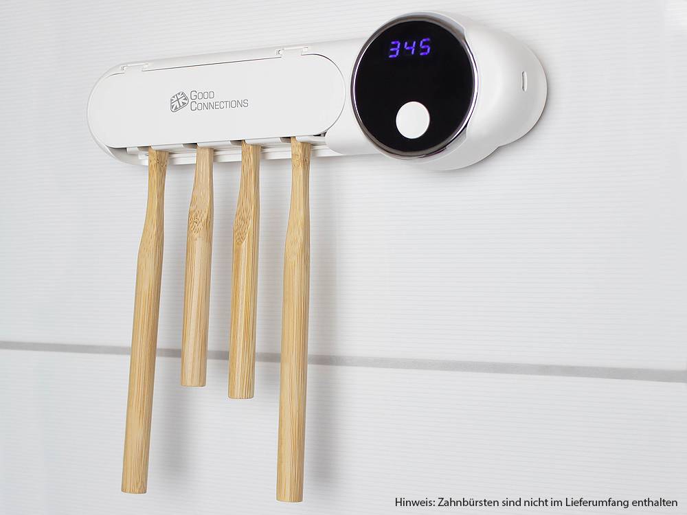 Good Connections® UV-C Zahnbürsten-Desinfektionsstation, für vier elektrische/manuelle Zahnbürsten