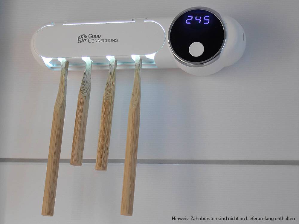 Good Connections® UV-C Zahnbürsten-Desinfektionsstation, für vier elektrische/manuelle Zahnbürsten