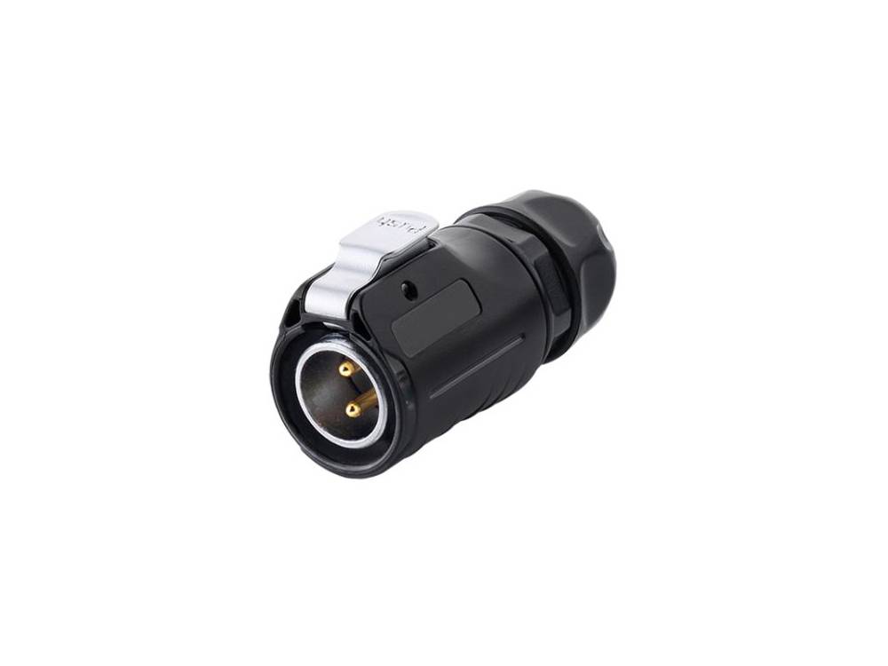 Good Connections® Industrie-Steckverbinder S1 - Power (2-Pin) Stecker mit Klick-Arretierung, Lötanschluss, M20, IP65/67