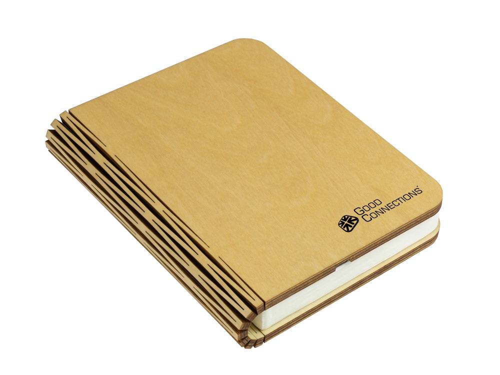 Good Connections® LED Lightbook [L] ahornfarben, 165 x 125 x 25 mm