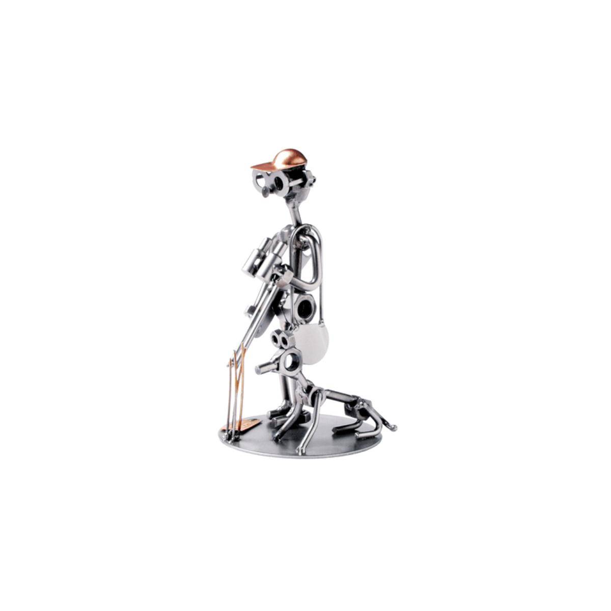 351US - Figur "Jäger mit Kappe und Hund"