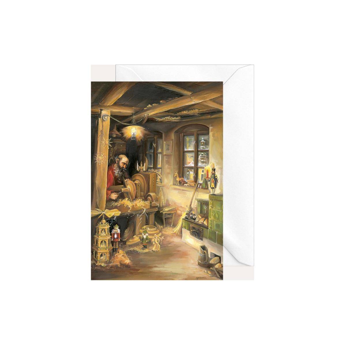 2509 - Weihnachtsklappkarte "Erzgebirgische Werkstatt"
