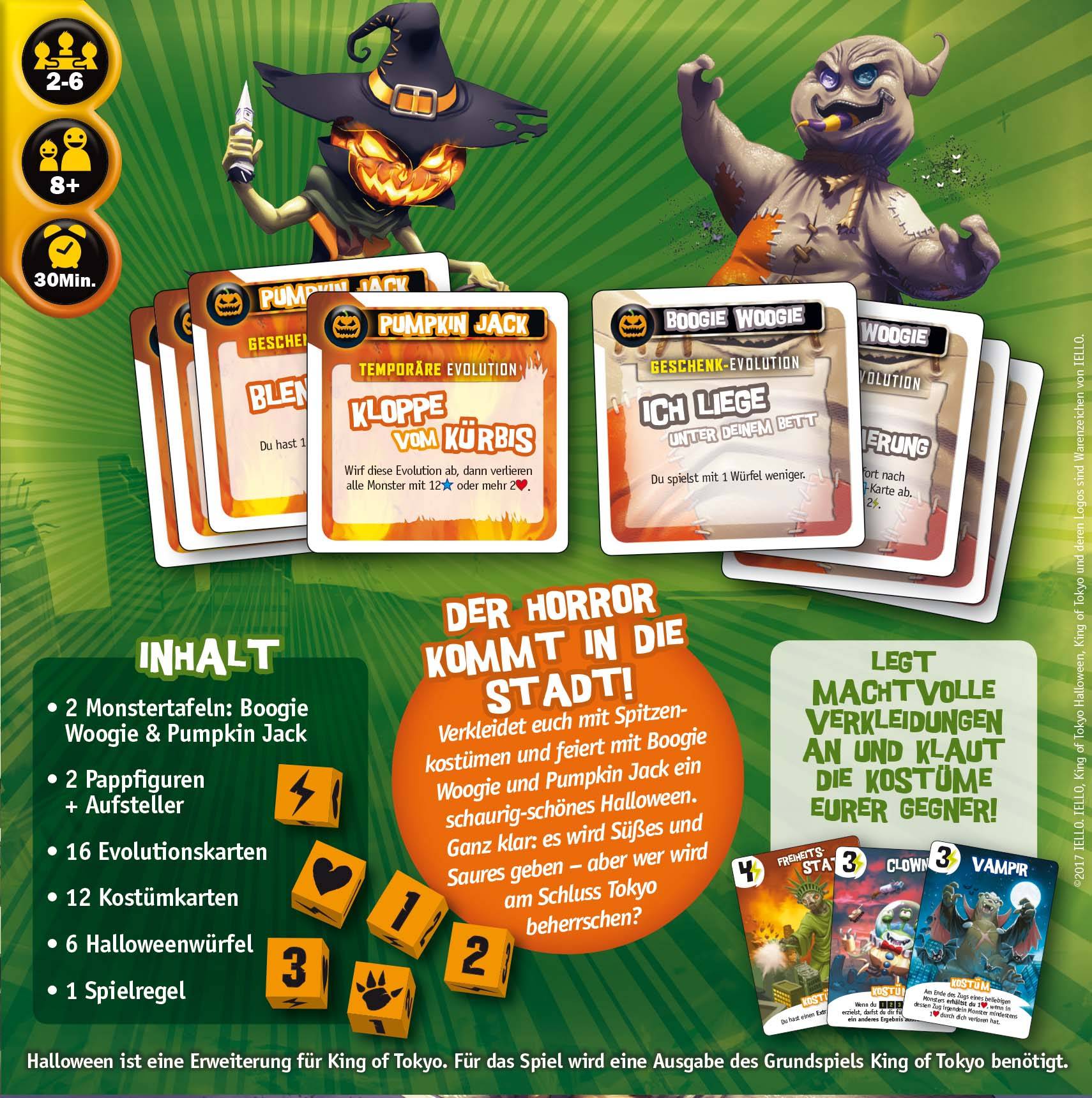 Iello 514197 King of Tokyo Halloween,2.Erweiterung