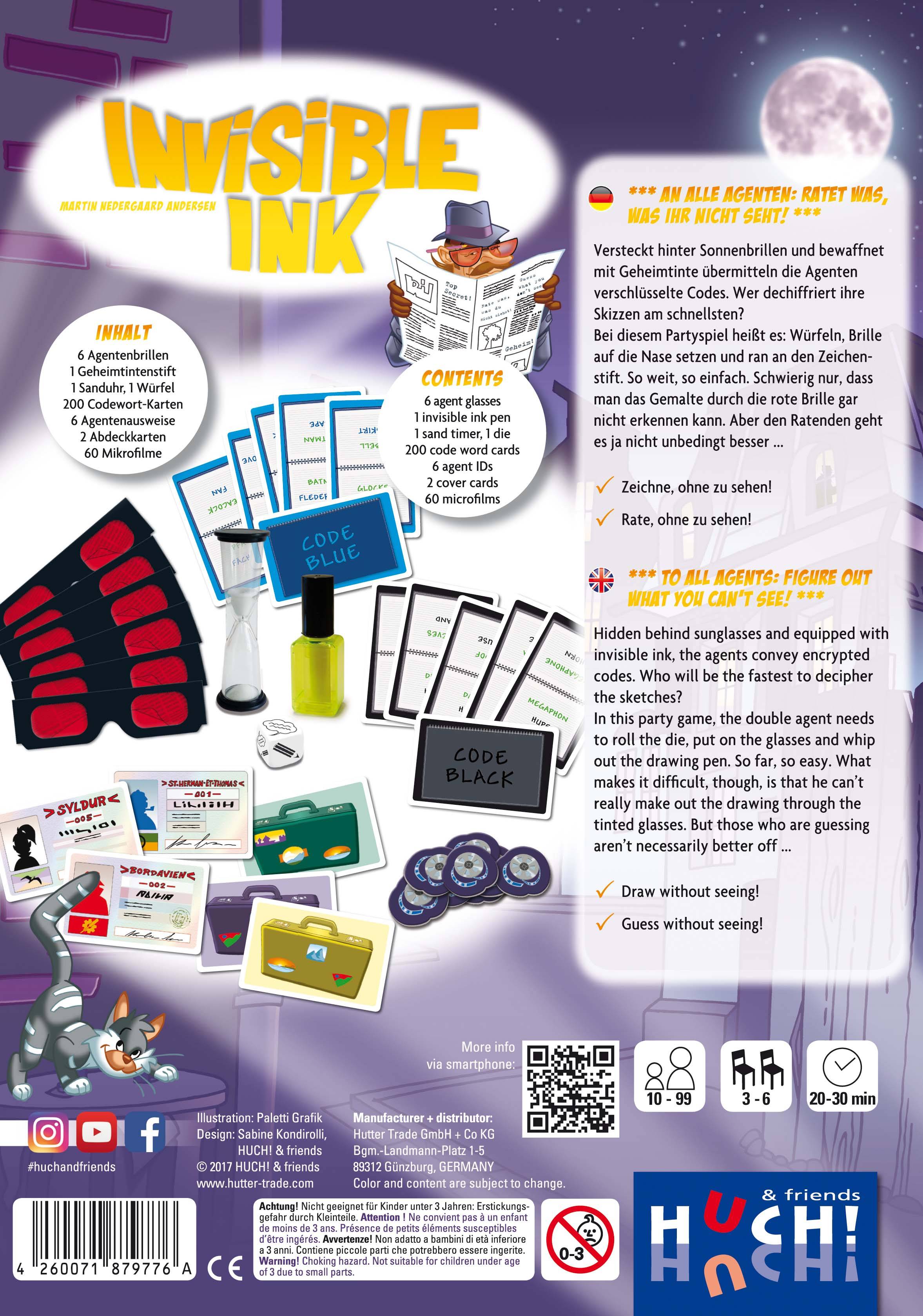 Huch 879776 Invisible Ink,Familienspiel