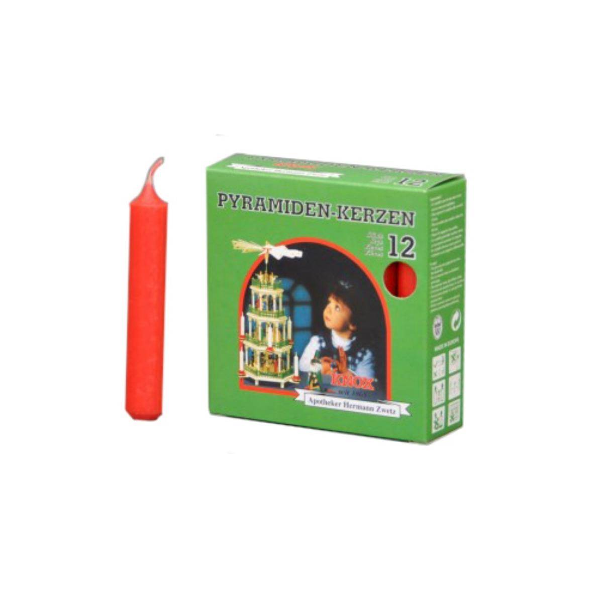 150088 - Pyramidenkerzen 17/100 - rot 12 Stk.