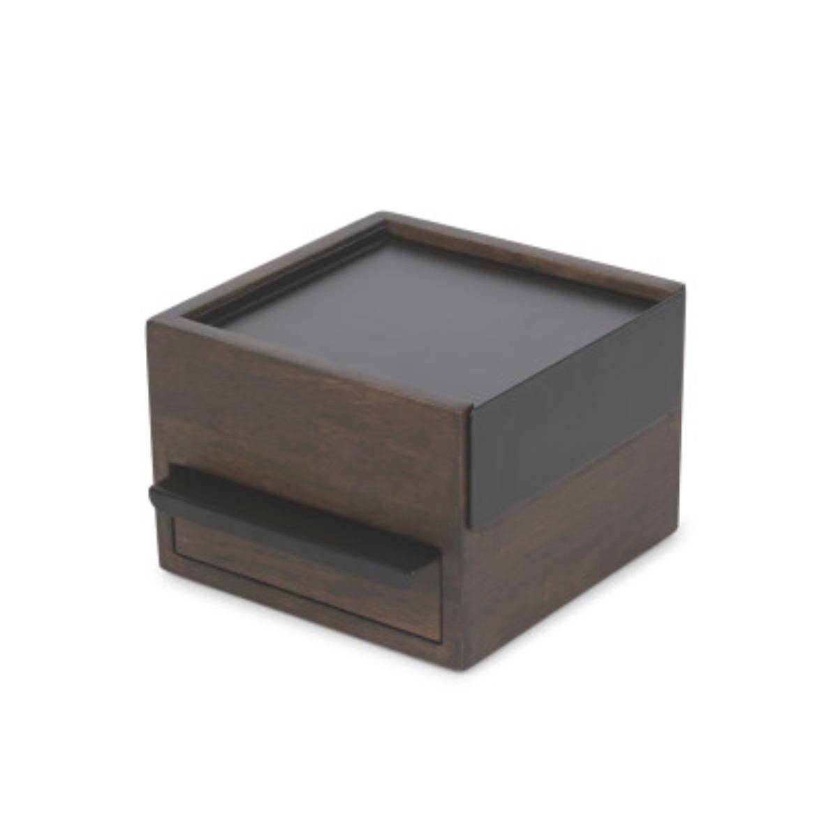 1005314-048 - Mini-Stowit - Schmuckschatulle, schwarz / walnuss