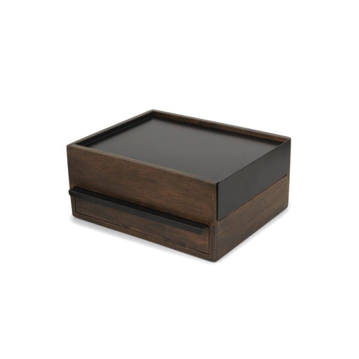 290245-048 - Stowit - Aufbewahrungskästchen, schwarz/walnuss