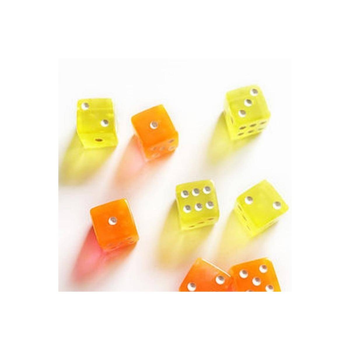 FG022 - Tumblin-Dice : Würfelset 4 x gelb 4 x orange