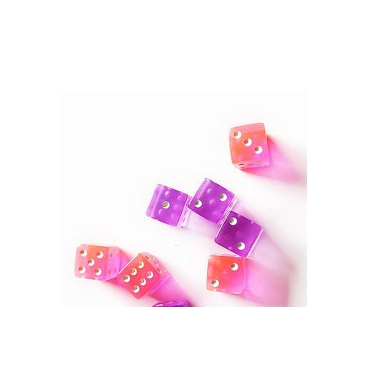 FG023 - Tumblin-Dice : Würfelset 4 x pink 4 x lila