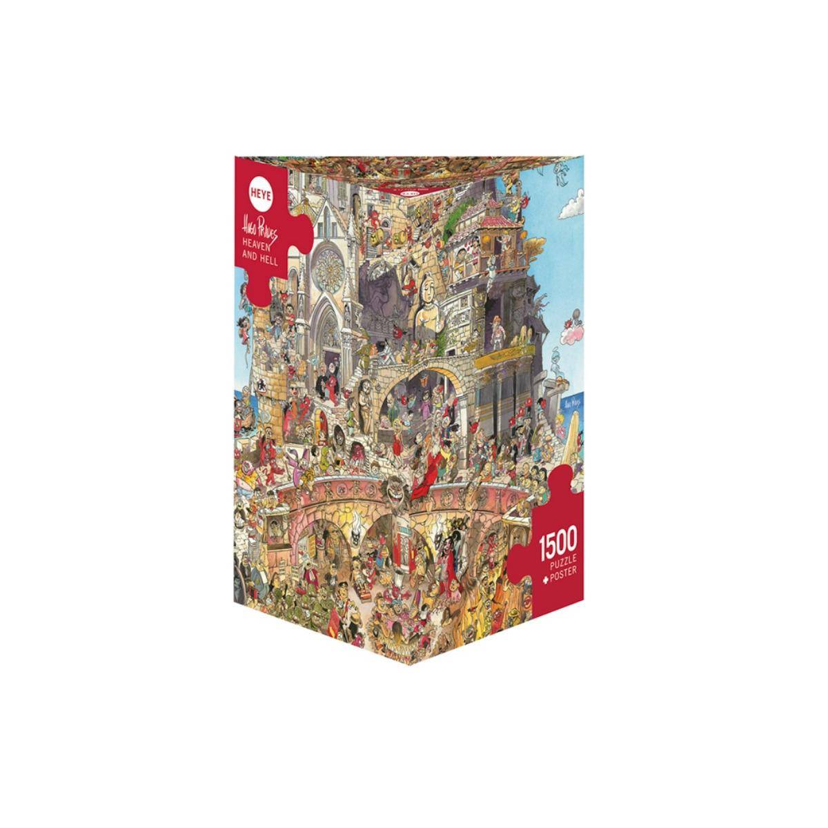291181 - Heaven and Hell, Cartoon im Dreieck, 1500 Teile - Puzzlegröße 60 x 80 cm