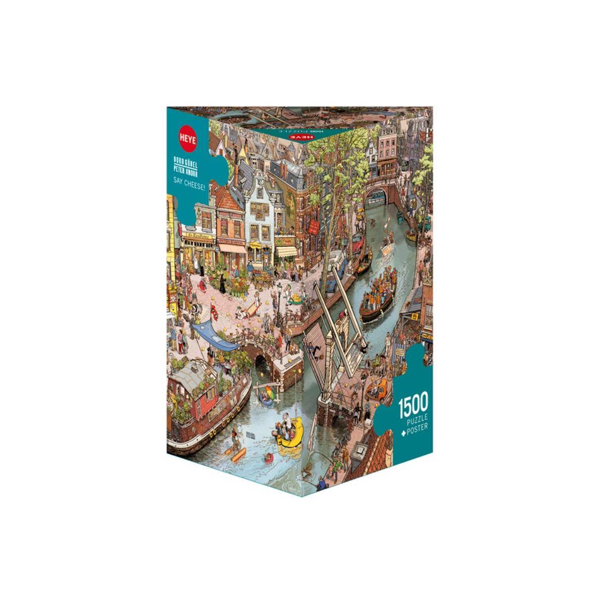 297930 - Say Cheese!, Cartoon im Dreieck, 1500 Teile - Puzzlegröße 80 x 60 cm