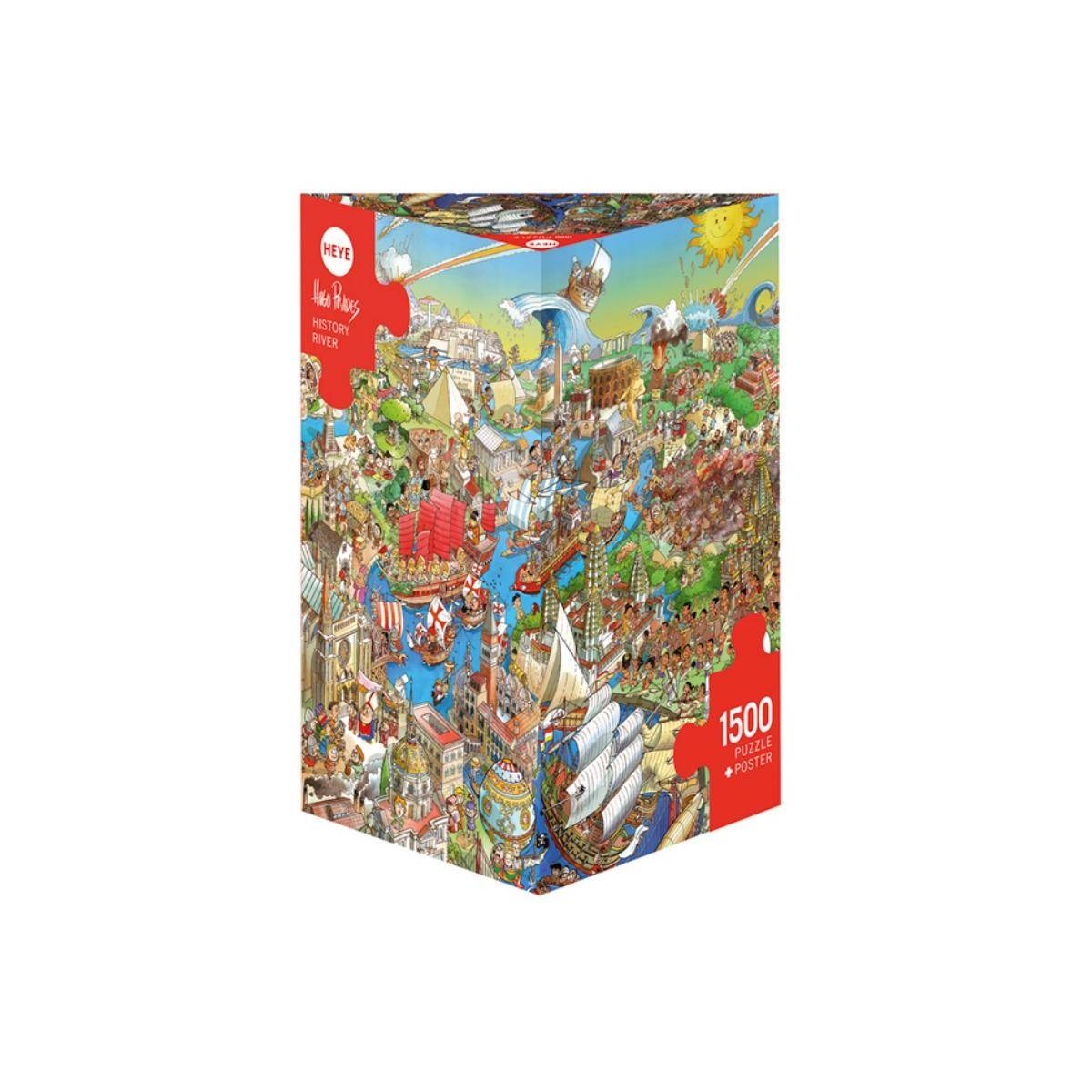 298906 - History River, Cartoon im Dreieck, 1500 Teile - Puzzlegröße 60 x 80 cm
