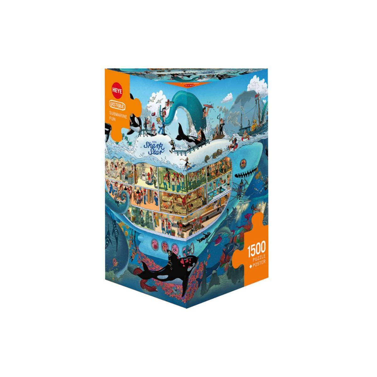 299255 - Submarine Fun, Cartoon im Dreieck, 1500 Teile - Puzzlegröße 60 x 80 cm